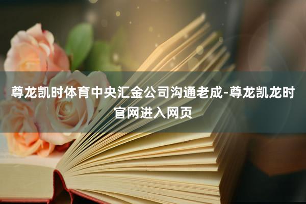 尊龙凯时体育中央汇金公司沟通老成-尊龙凯龙时官网进入网页