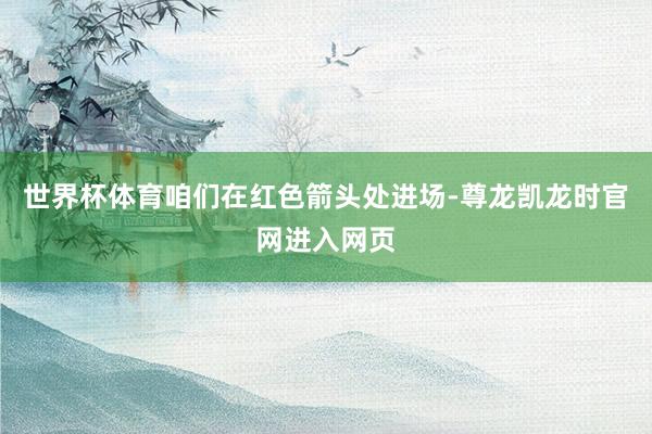 世界杯体育咱们在红色箭头处进场-尊龙凯龙时官网进入网页